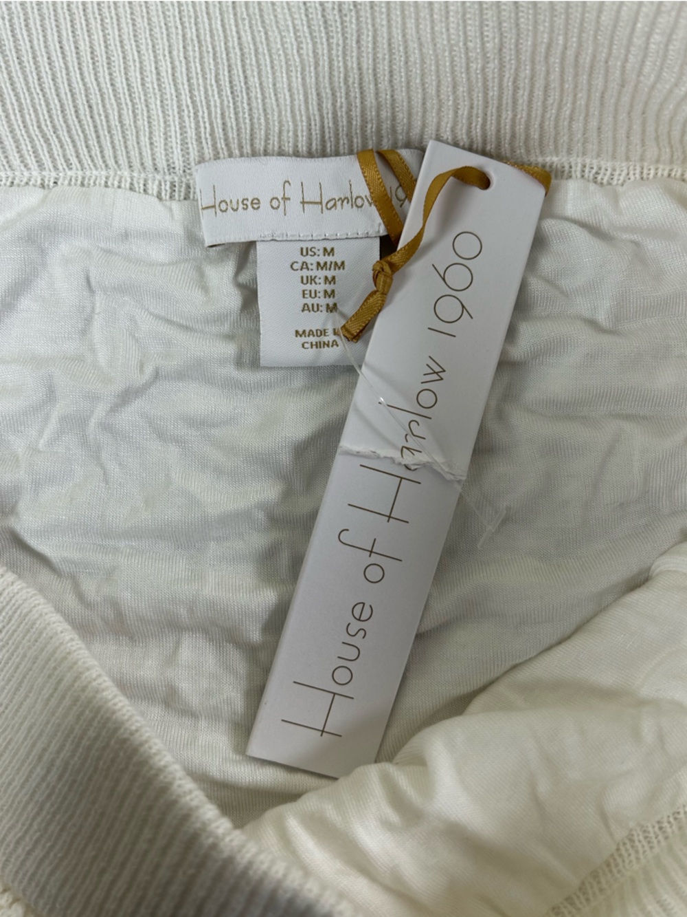 HOUSE OF HARLOW 1960 NWT NEW Ivory Lace Knit Midi Skirt Mermaid Hem Boho M - Picture 3 of 12